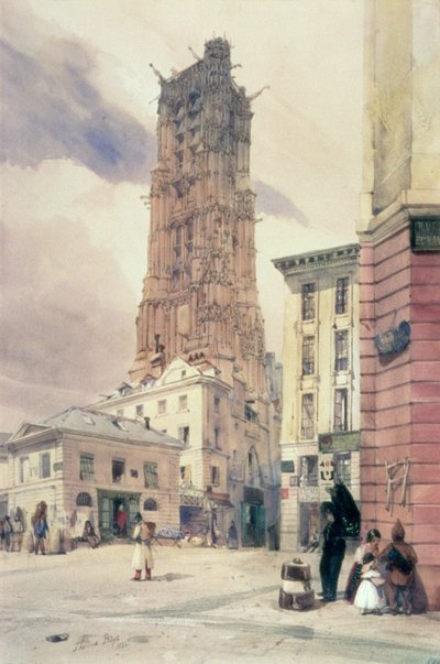 De toren van St. Jacques, Parijs door Thomas Shotter Boys